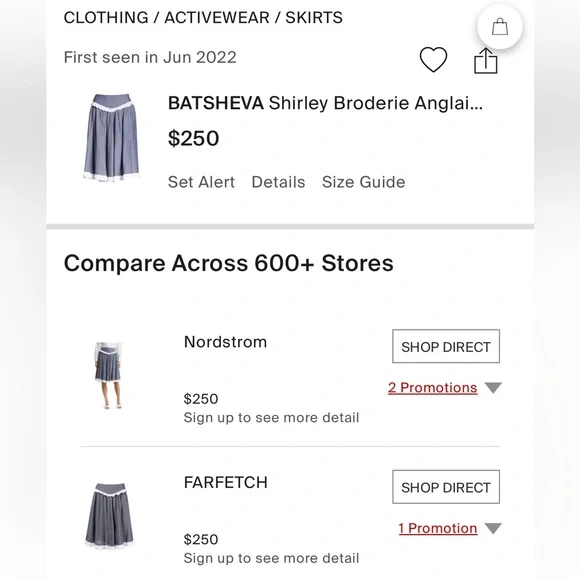 NWOT Batsheva Shirley Broderie Anglaise Cotton Eyelet Lace Chambray Peplum Skirt - Picture 17 of 17